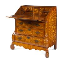 A Dutch Marquetry Slant-Front Desk