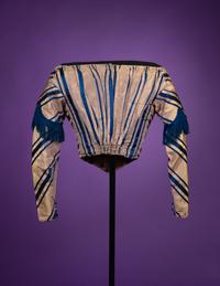 Two Silk Bodices with One Matching Capelet, 1840-60