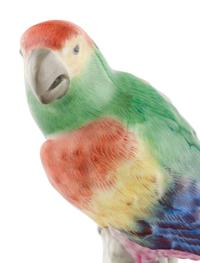A Meissen Porcelain Figure of a Parrot