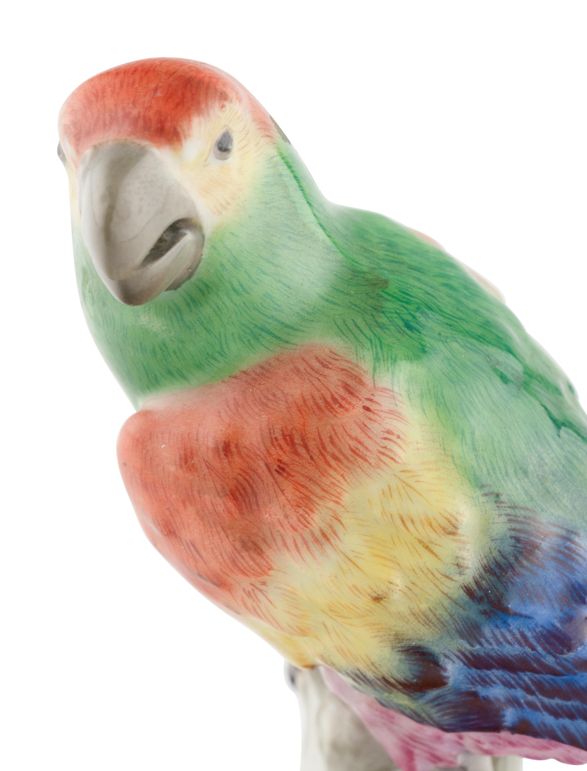 A Meissen Porcelain Figure of a Parrot