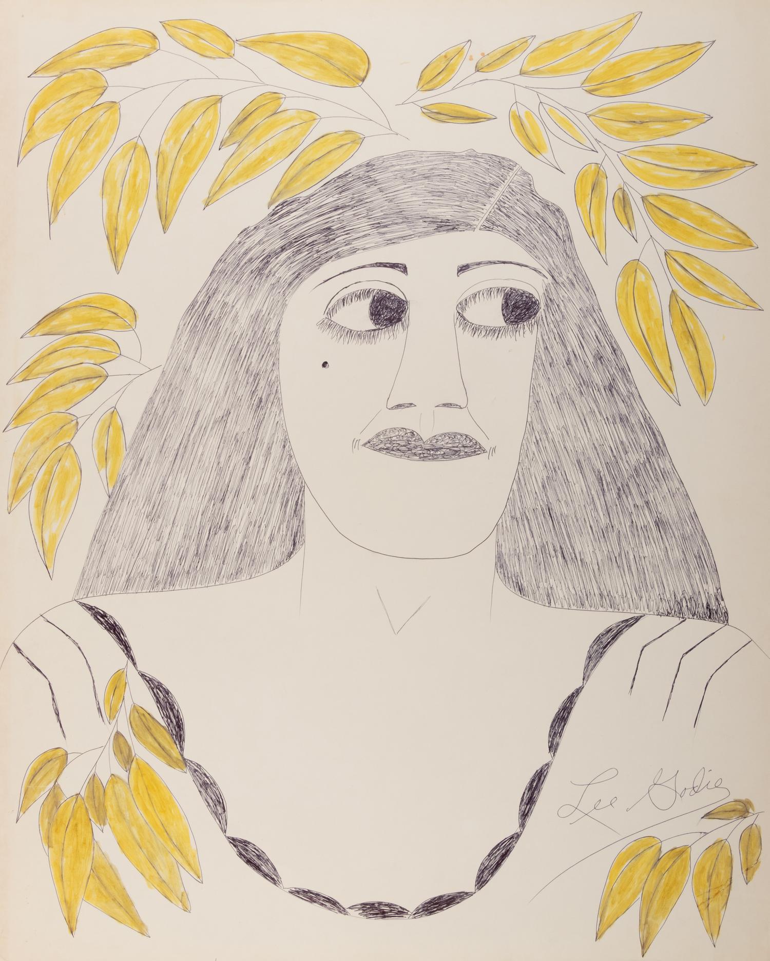 Untitled (Woman with Yellow Leaves)