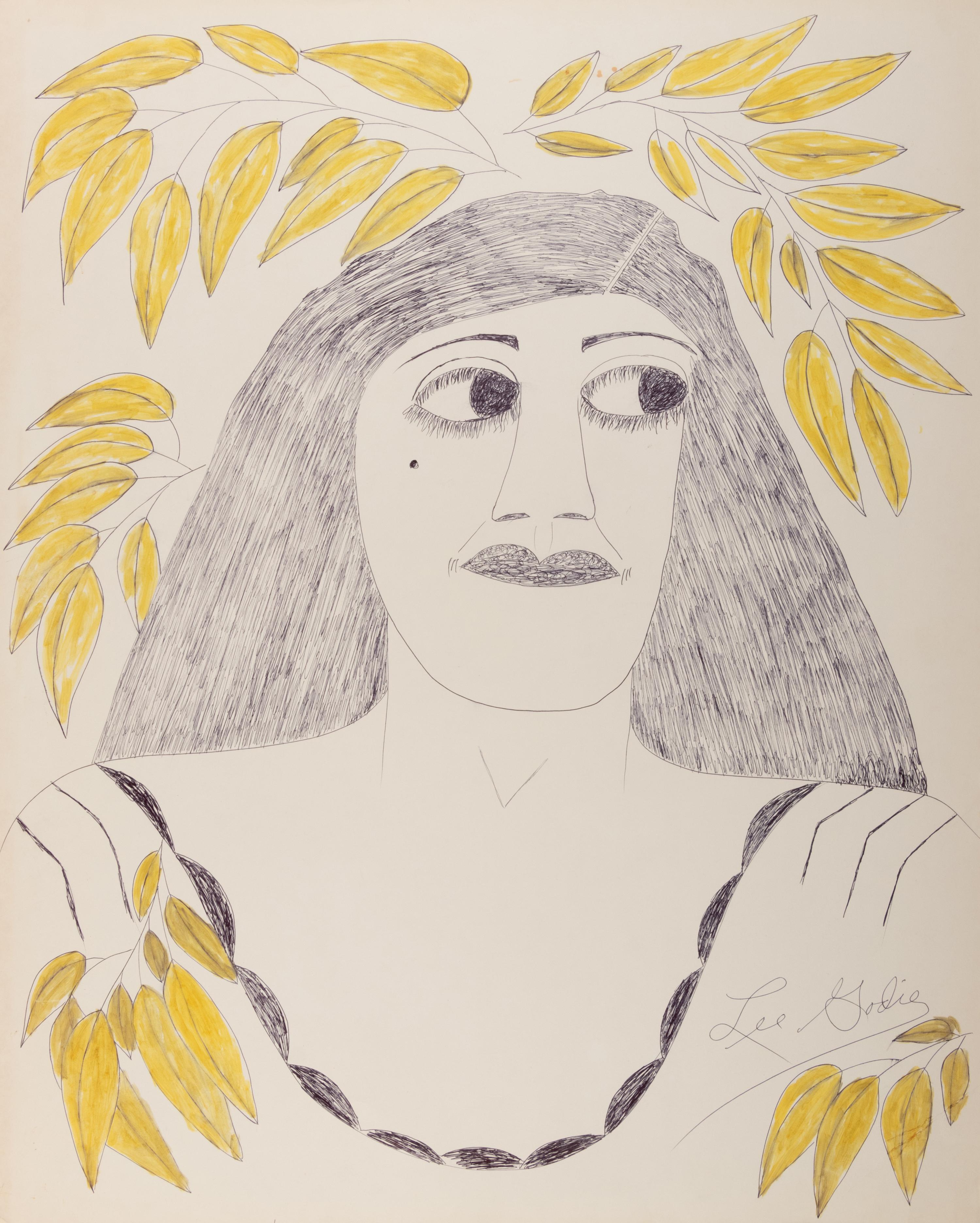 Untitled (Woman with Yellow Leaves)