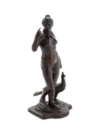 A Continental Bronze Figure of Diana