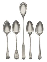 A Set of Four English Table Spoons, ,