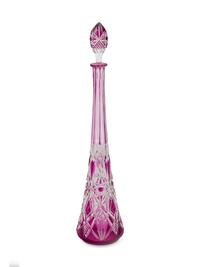 A Continental Cut-to-Clear Glass Decanter