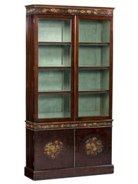 An Adams Style Paint Decorated Bookcase