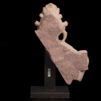 An Indian carved pinkish-buff sandstone bust of a female deity 砂岩雕女神像 Uttar Pradesh, 10th / 11th century ??? ??????