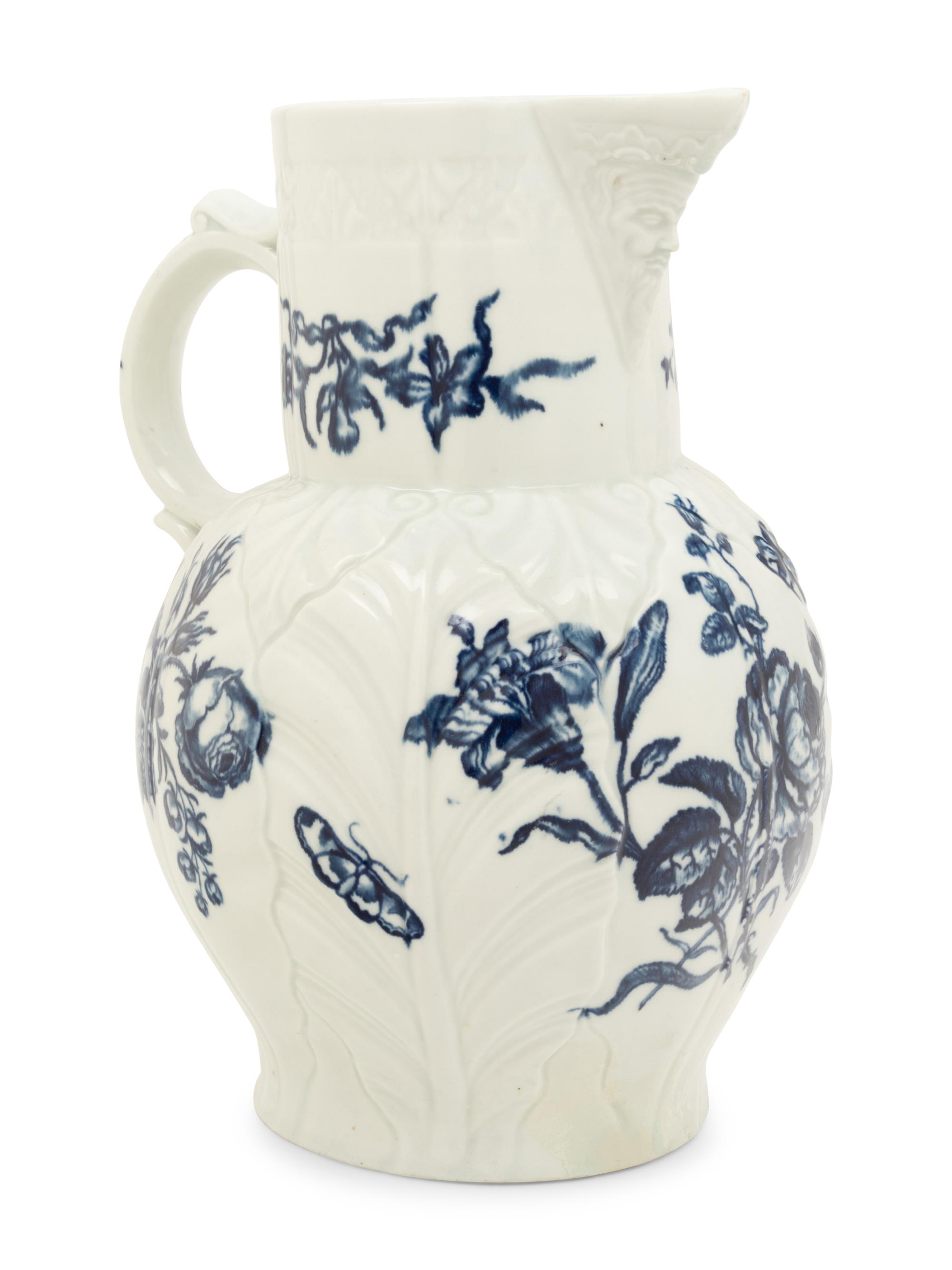 A Large Worcester Porcelain Pitcher