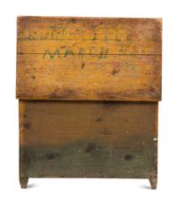 A Yellow and Green Painted Pine Blanket Chest, 19th Century