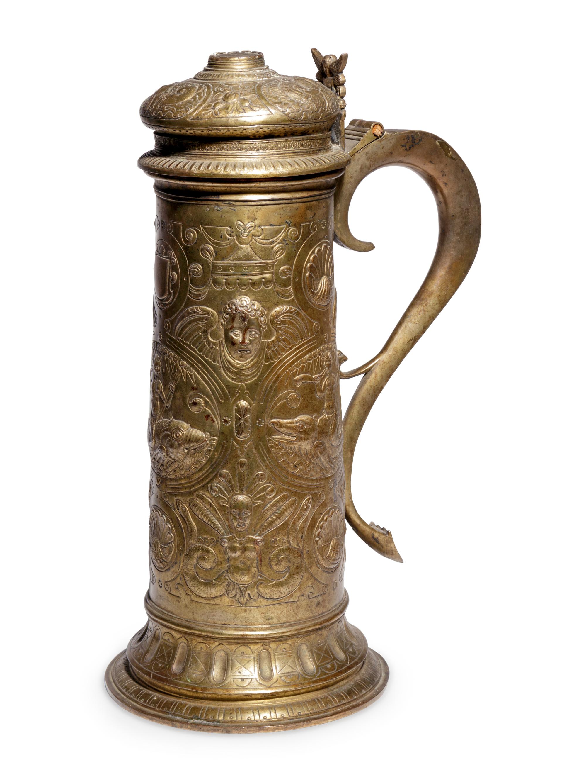 A Continental Gilt Metal Tankard