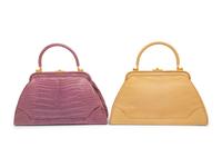 Two Judith Leiber Exotic Skin Handbags