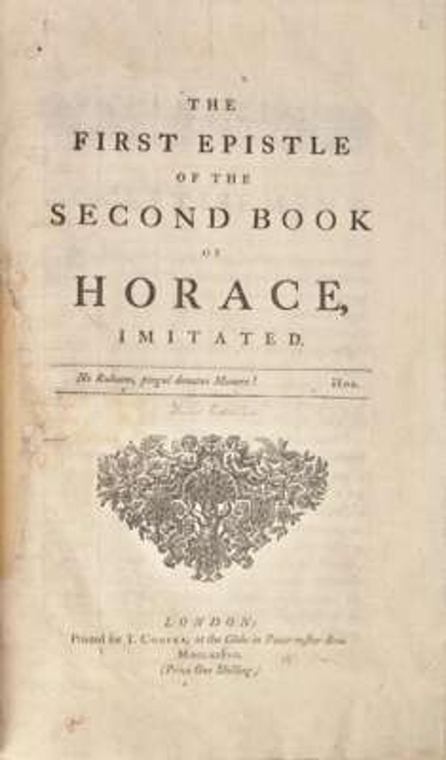 [Literature] Pope, Alexander: Group of 5 Works