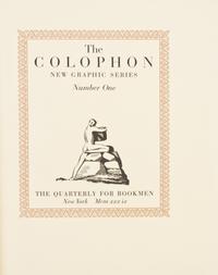 (BOOKS ON BOOKS) THE COLOPHON. 12 vols. New York, 1939-1950.