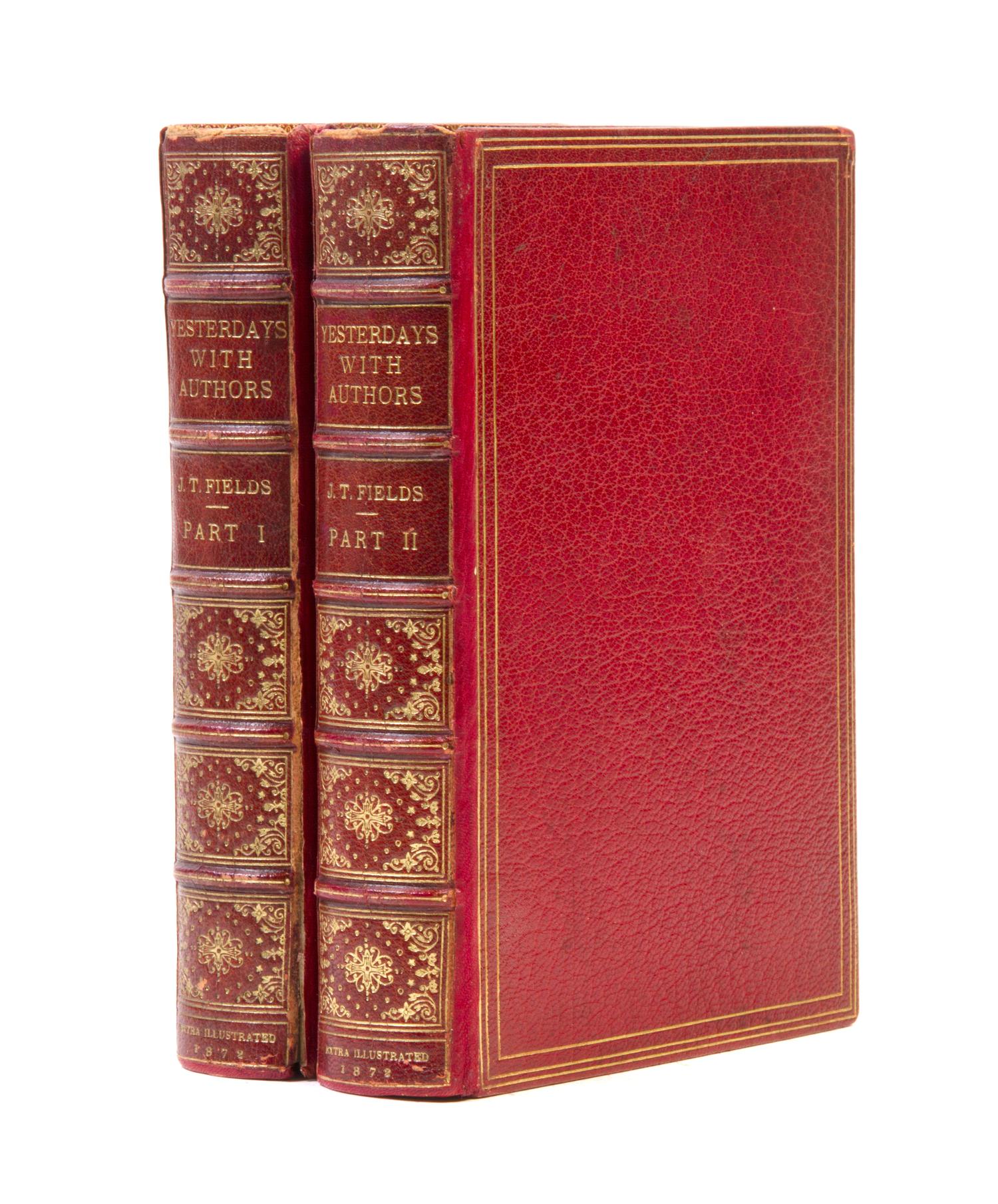 FIELDS, JAMES T. Yesterdays with Authors. London, 1872. 2 vols. With ALS, royalty checks, and ANS.