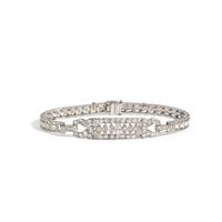 VINTAGE, PLATINUM AND DIAMOND BRACELET