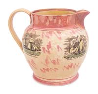 A Sunderland Lustreware Water Pitcher