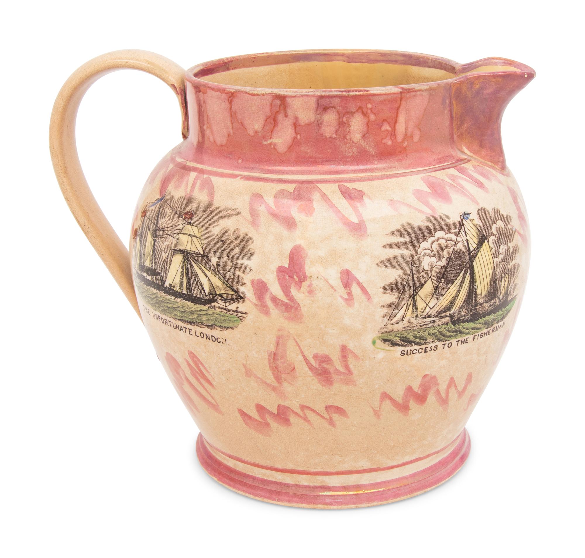A Sunderland Lustreware Water Pitcher