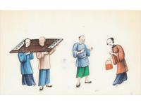 A Set of Seven Chinese Export Pith Paintings