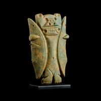 A Costa Rican Jade Bat Figure