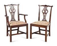 A Set of George III Style Mahogany Dining Chairs