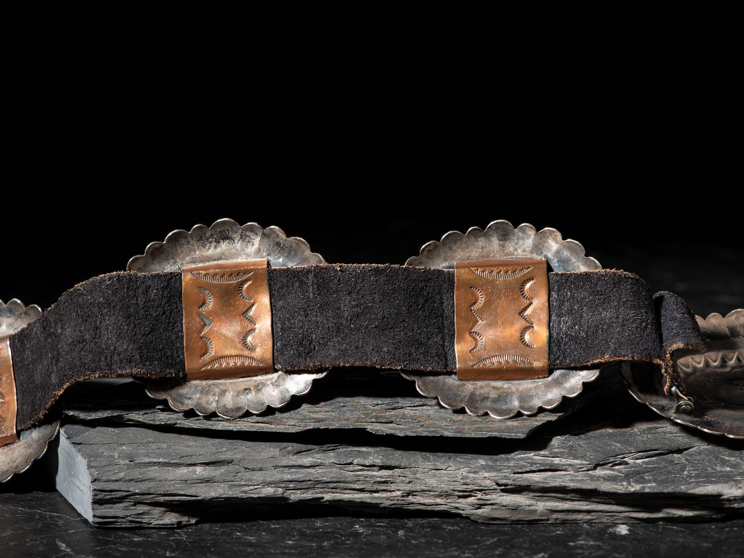 Sterling Silver and Turquoise Concha Belt