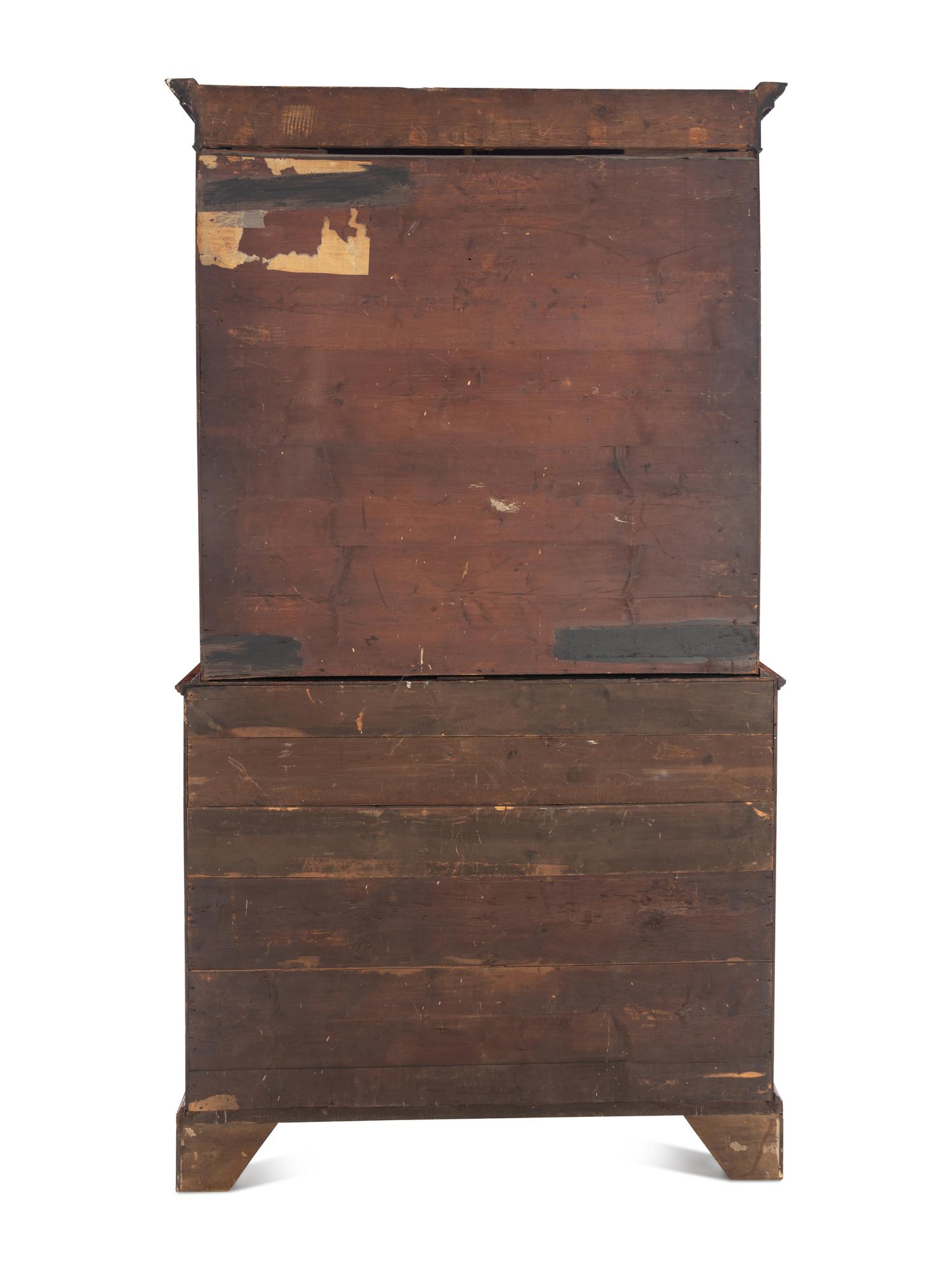 A George III Mahogany Bureau Bookcase