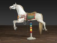 A Herschell-Spillman Carved and Painted Wood Carousel Horse