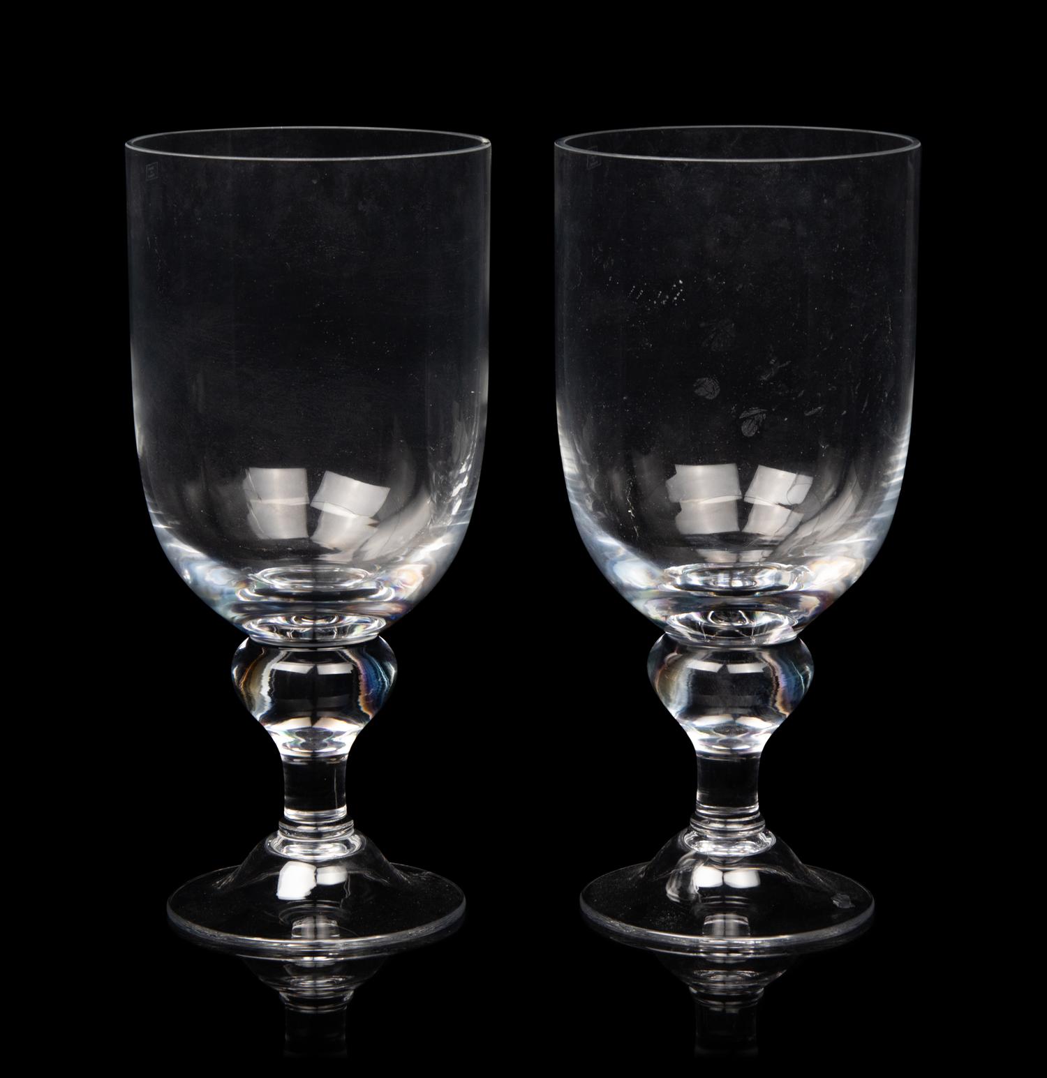 A Pair of Large Contemporary Glass Vases