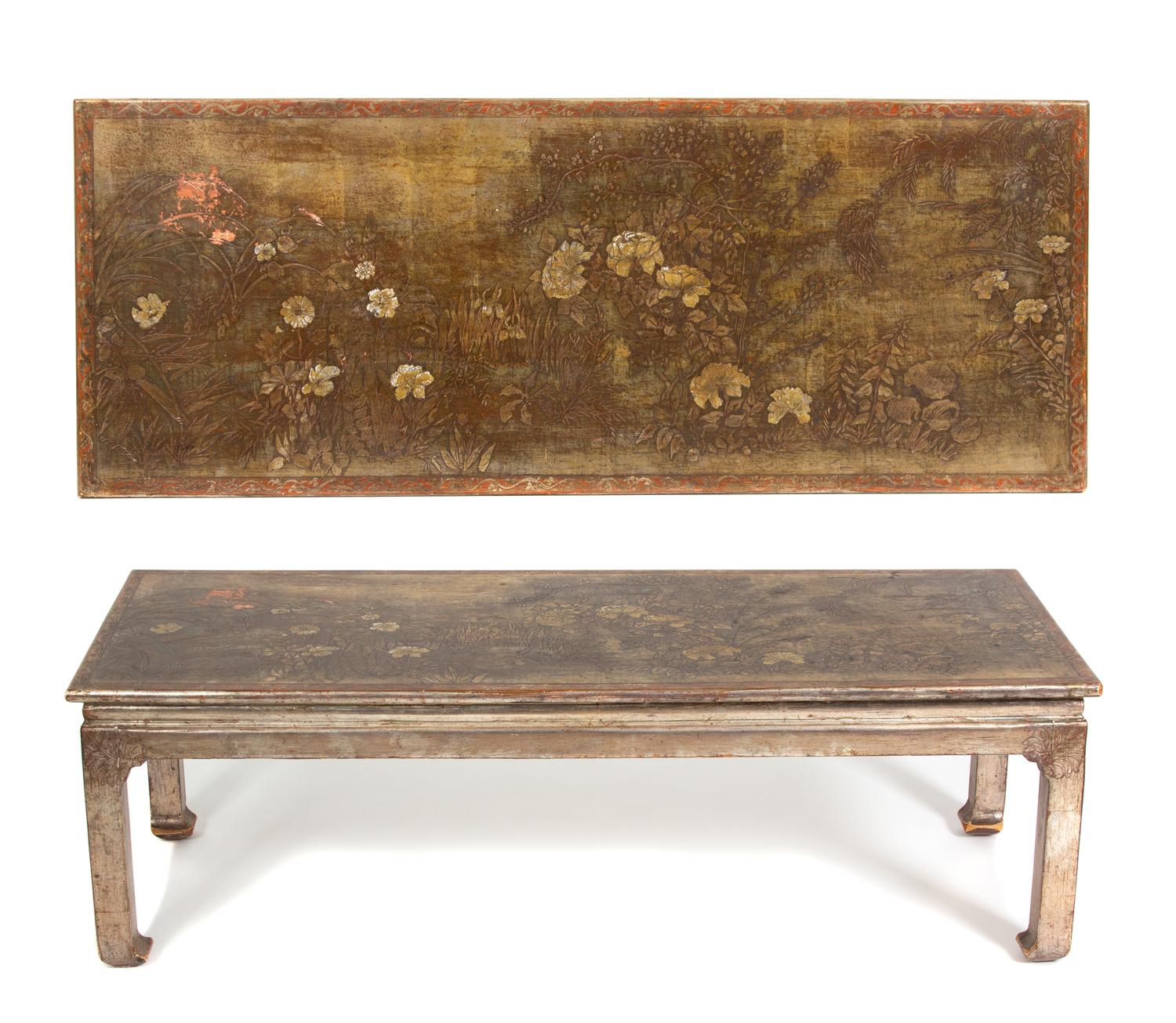 A Max Kuehne Coffee Table Height 17 1/2 x width 55 1/2 x depth 21 1/2 inches. — CIRCA 1935