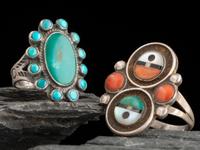 Pair of Zuni and Navajo Rings