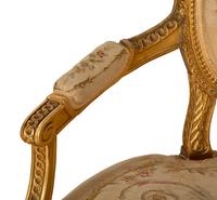 A Louis XVI Style Giltwood Three-Piece Seating Suite
