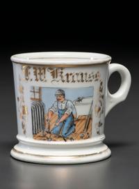 A Plumber's Porcelain Occupational Shaving Mug