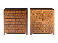 A Pair of Chinese Apothecary Chests of Drawers