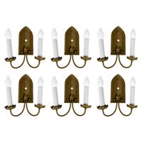 A Brass Two-Arm Sconce 12" W x 5" D x 14" H — United States, Circa 1920