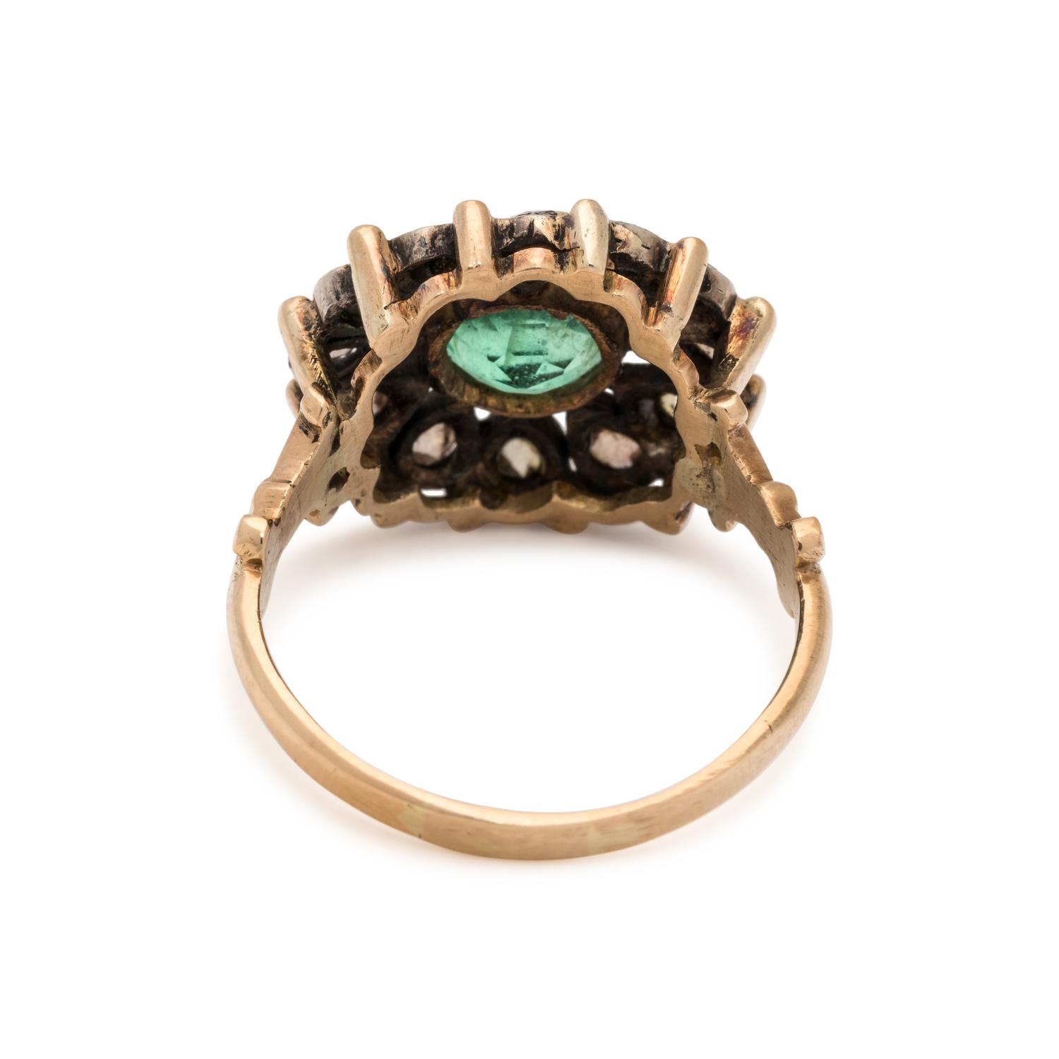 EMERALD AND DIAMOND RING