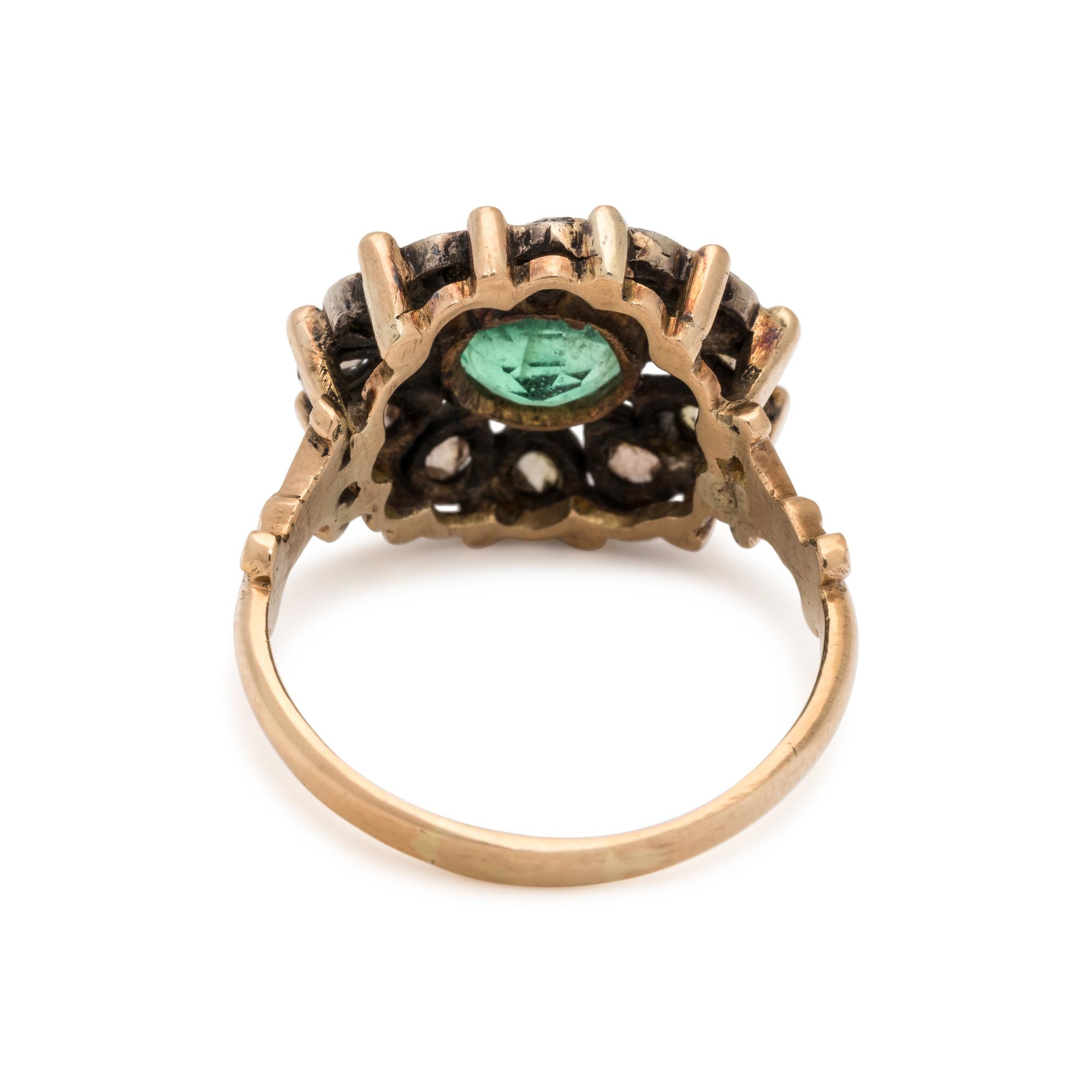 EMERALD AND DIAMOND RING
