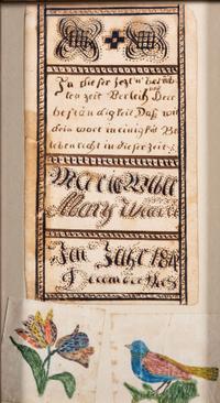 Two Hand-Drawn Bookplate Frakturs