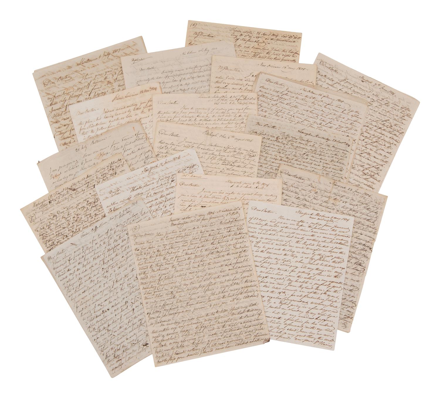 [WESTERN AMERICANA] -- [REPUBLIC OF WEST FLORIDA]. Letters of William Herries (1748-1811), British banker turned American entrepreneur, incl. description of meeting President Jefferson and his journey from New York to New Orleans, 1804-1811.