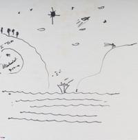 A Muhammad Ali Signed Autograph Original "Guiding Light" Drawing (PSA Authentic)