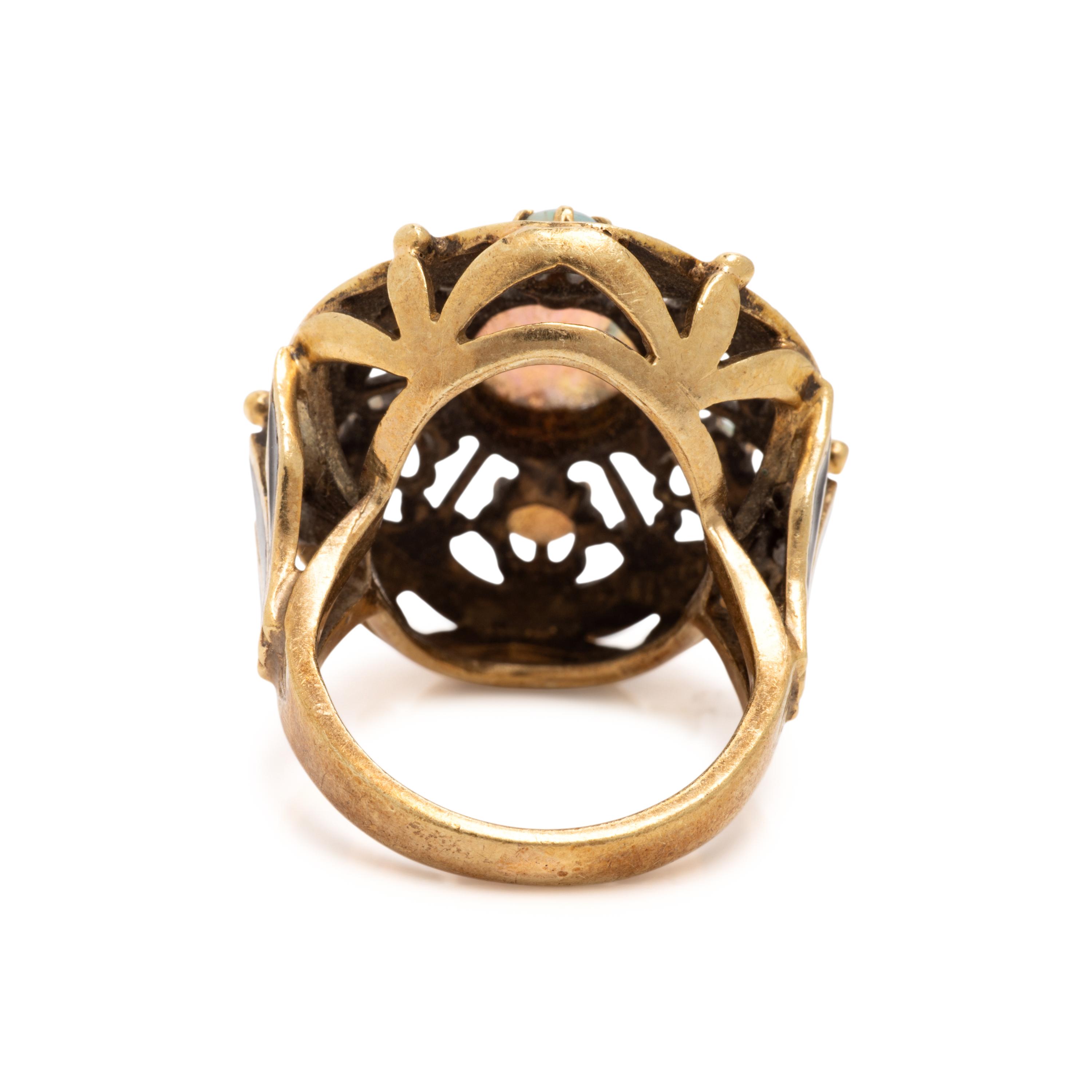 Two Yellow Gold and Multigem Rings