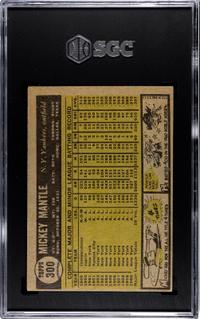 A Complete Set Of 1961 Topps Baseball Cards (587/587) including SGC Graded Mickey Mantle Cards