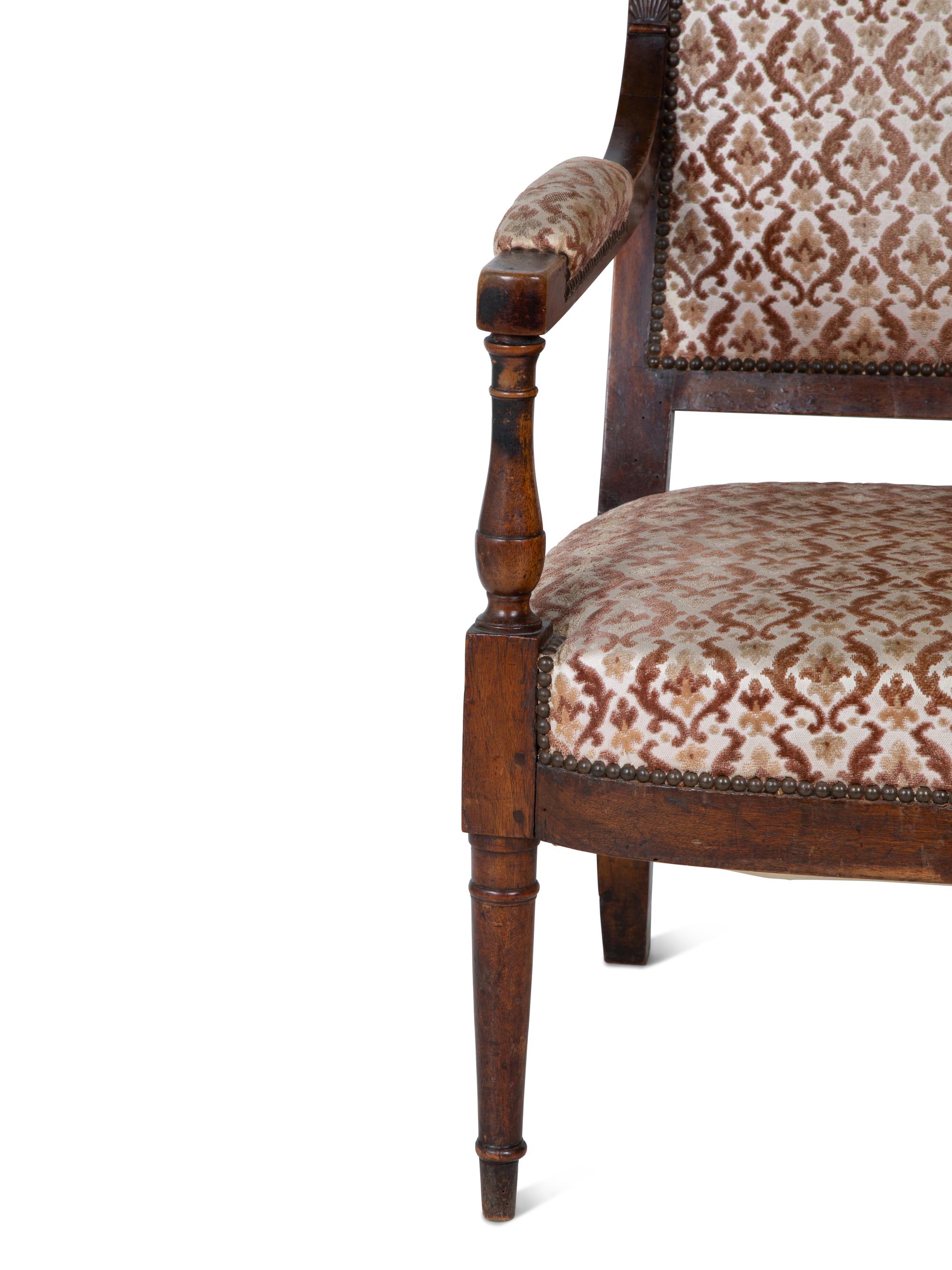 An Empire Style Mahogany Fauteuil — LATE 19TH/EARLY 20TH CENTURY