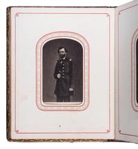 Patriotic album containing 24 engraved CDVs of Union generals. New York: Leavitt & Allen, 1862.