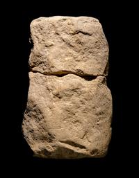 An Egyptian Sandstone Fragment with Osiris and Isis