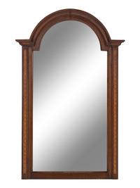 A Mahogany and Marquetry Mirror