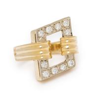 Yellow Gold and Diamond Ring