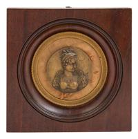 A Continental Bronze Portrait Medallion