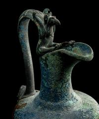 A Roman Bronze Beaked Oinochoe