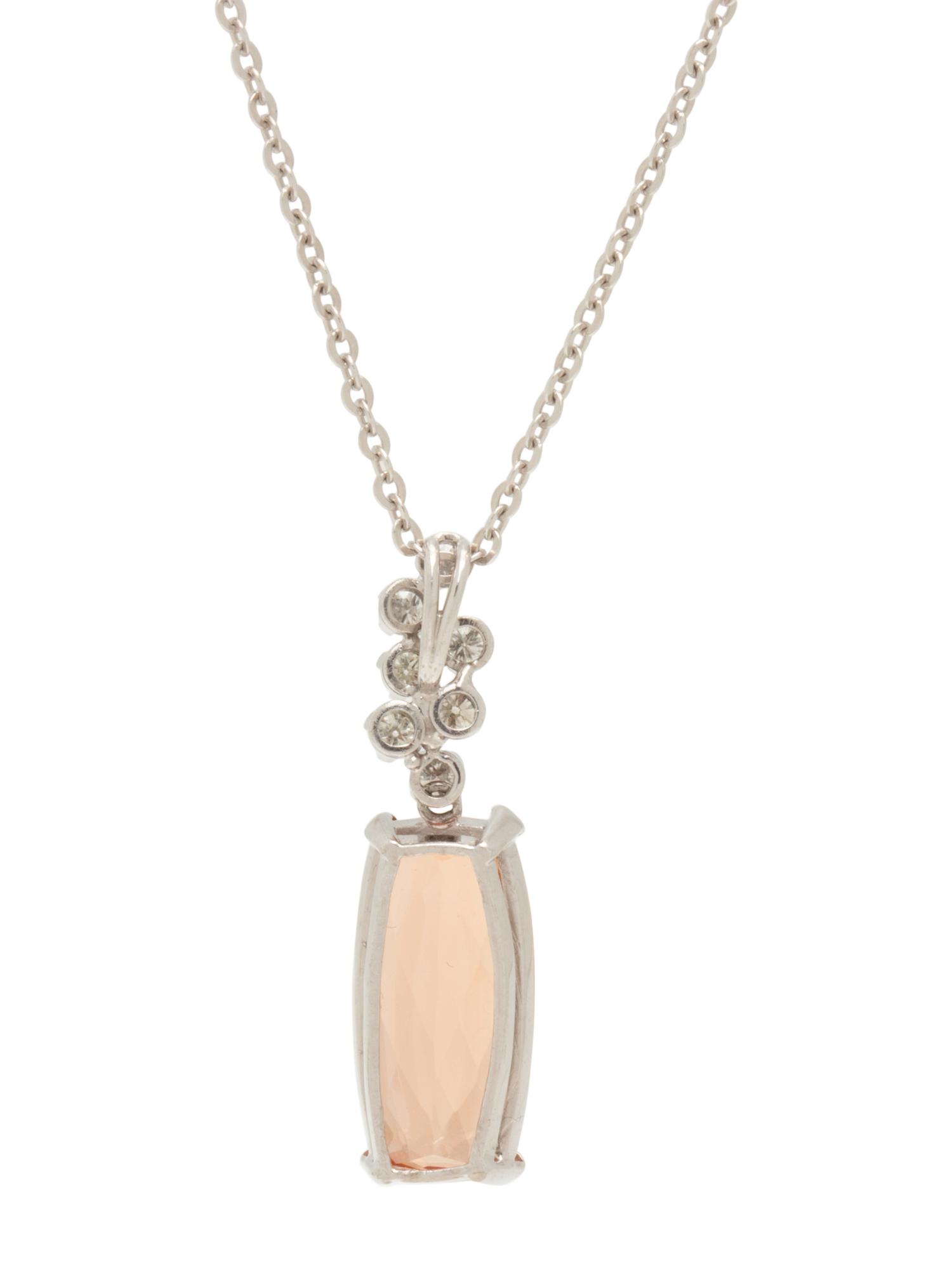 TOPAZ AND DIAMOND PENDANT/NECKLACE
