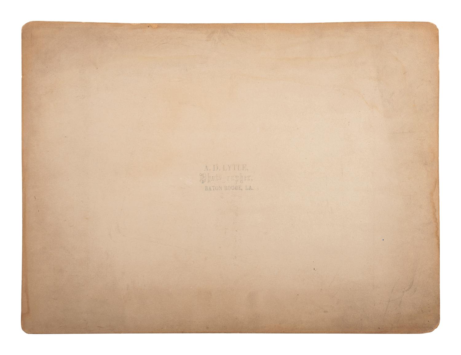 [CIVIL WAR]. LYTLE, Andrew D. (1858-1917), photographer. Albumen photograph of paddle wheeler. Baton Rouge, LA: A.D. Lytle, n.d.